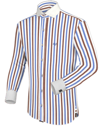 Formal Ivory Color Shirt with Italian Collar 2 Button