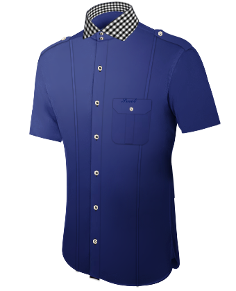 Formal Shortsleeve Pink Shirt Uk with Italian Collar 2 Button