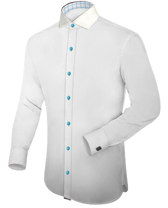 Formal Wedding Shirts with Italian Collar 1 Button