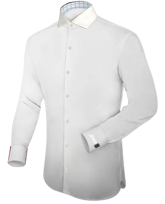 Full Cutaway Collar Shirts with Italian Collar 1 Button
