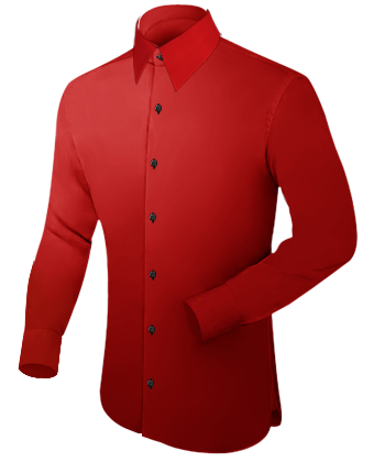 Fuschia Mens Shirt with French Collar 1 Button