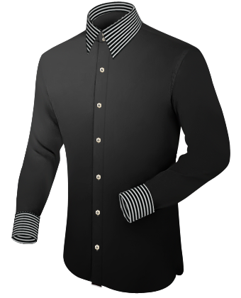 Grandad Collar Shirts For Men with French Collar 2 Button
