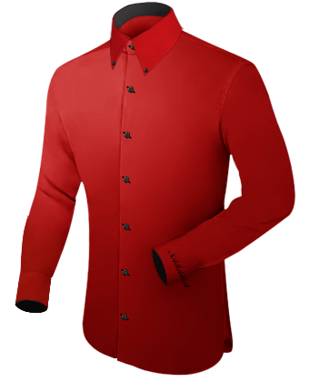 Grandfather Collar Shirts with Button Down