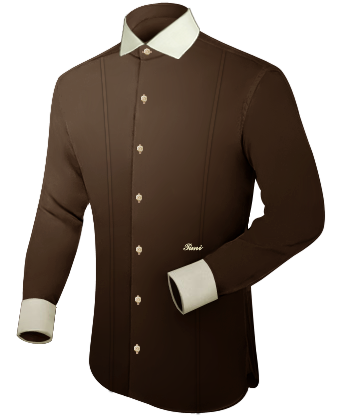 Great Shirts For Men with Italian Collar 1 Button