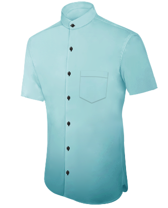 Green Mens Shirts with Band