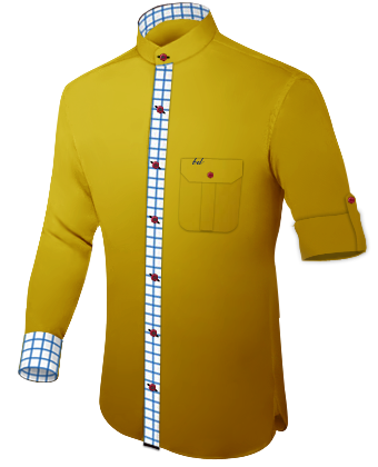 Grey Hawk Blue Washed Shirt For Sale with Band