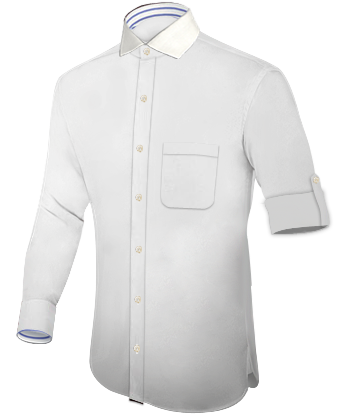 Guy Dress Shirts with Italian Collar 1 Button