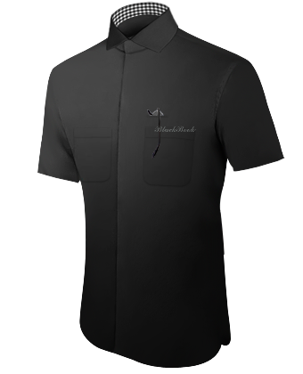 Handmade Shirts For Men with Italian Collar 1 Button