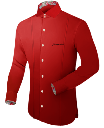 High Collar Slim Fit Dress Shirt with Italian Collar 2 Button