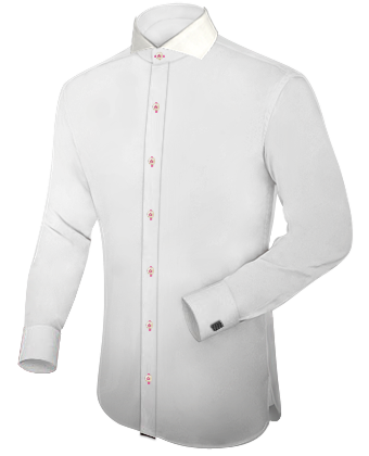 High Wing Collar Shirts Slim Fit with Cut Away 1 Button
