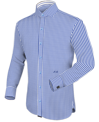 Ivory Lay Down Shirt with Italian Collar 1 Button