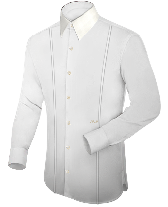 Ivory Shirt with French Collar 1 Button
