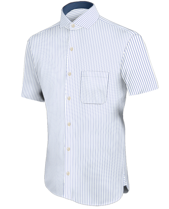 Light Green French Cuff Dress Shirt with Italian Collar 1 Button