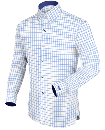 Linen Shirt For Men with French Collar 2 Button