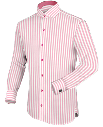Luxury Formal Shirts with Italian Collar 1 Button