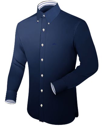 Men Mandarin Collar Shirt with Button Down
