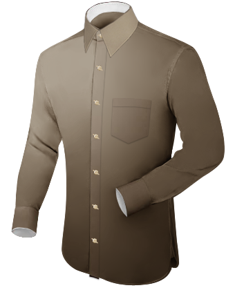 Men Quality Shirts Forum with French Collar 1 Button