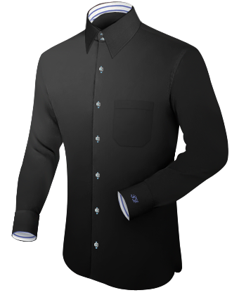 Men Ruffle Shirt with French Collar 2 Button