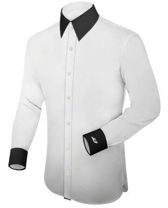 Men Shirts And Ties with French Collar 2 Button