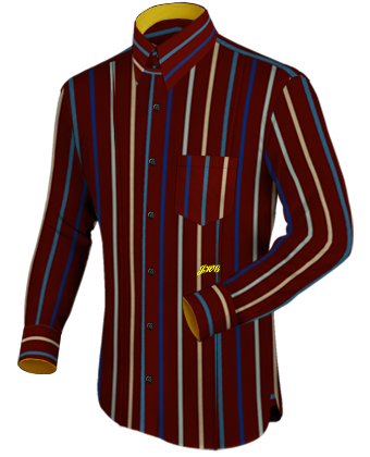 Mens Brown Shirts with Tab