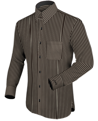 Mens Brown Shirts Only Plain with Tab