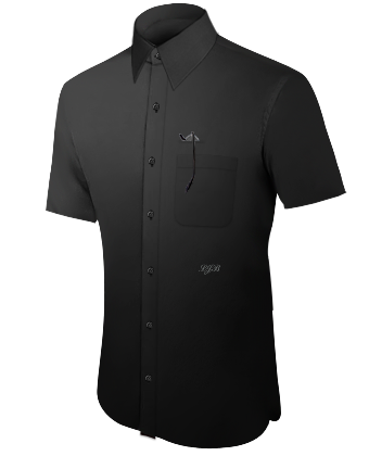 Mens Button Down Collar Shirts with French Collar 1 Button