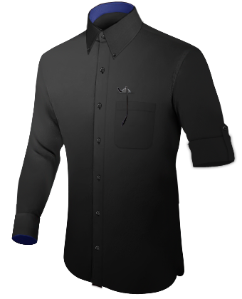 Mens Casual Long Sleeved White Shirts with Button Down