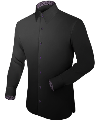 Mens Check Shirts For Out Door with French Collar 2 Button