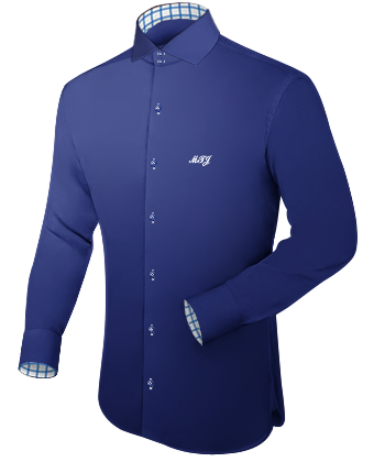 Mens Colour Blocking Shirt with Italian Collar 2 Button