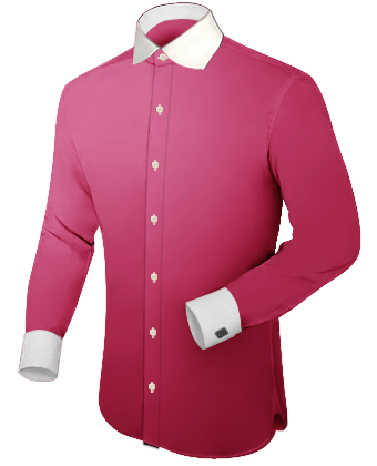 Mens Coral Shirt with English Collar