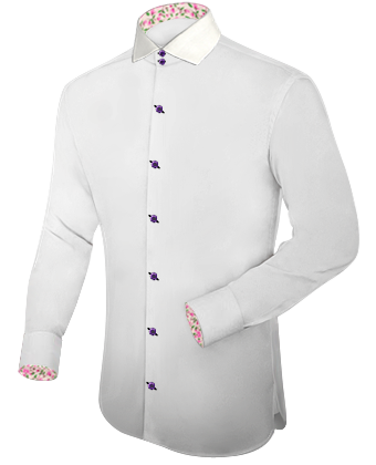 Mens Dress Evening Shirts with Italian Collar 2 Button
