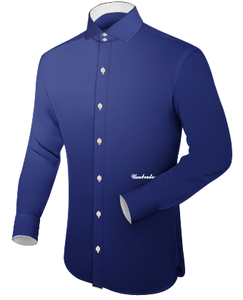 Mens Dress Shirts With French Cuffs with Italian Collar 2 Button