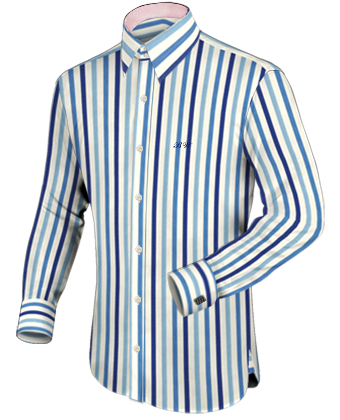 Mens Fashion Work Shirt with French Collar 2 Button