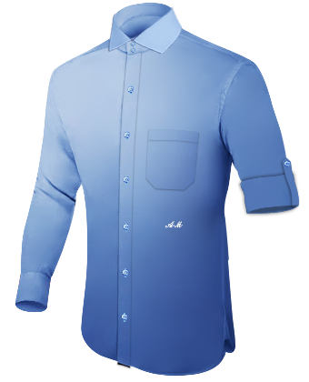 Mens Fashion Shirts with Italian Collar 2 Button