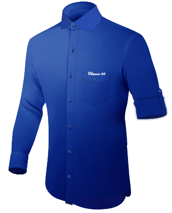 Mens Fitted White French Cuff Shirts with English Collar