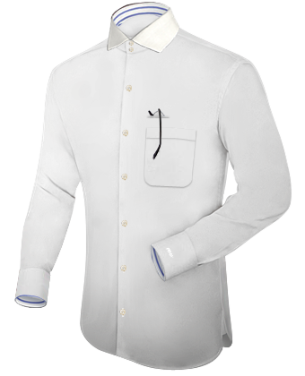 Mens Formal Shirts Designs with Italian Collar 2 Button