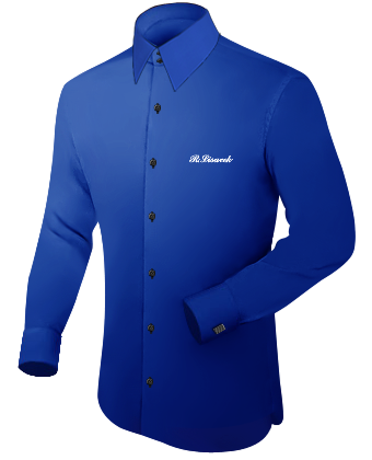 Mens Ivory Shirt with French Collar 2 Button