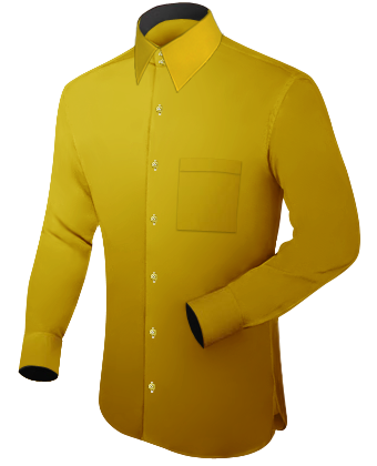 Mens Neon Smart Shirt with French Collar 2 Button