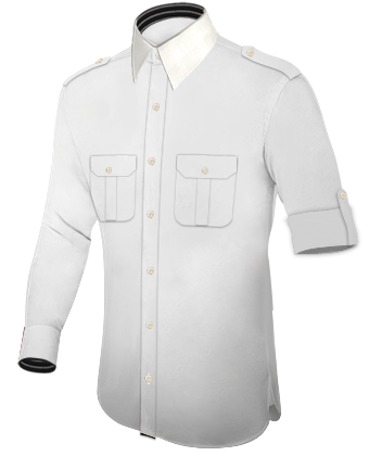 Mens Premium Dress Shirts with French Collar 1 Button