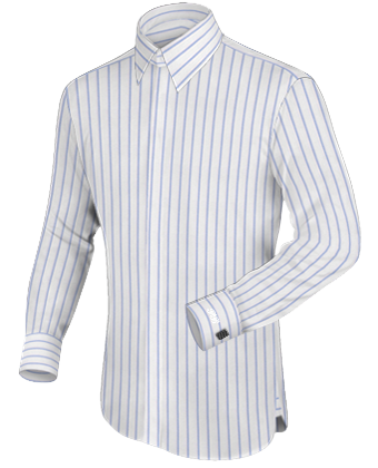 Mens Ruffle Shirt with French Collar 1 Button