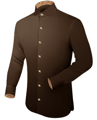 Mens Shirt White Collar Coloured Body with Italian Collar 1 Button