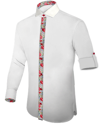 Mens Shirt With Complimenting Cuff with Italian Collar 1 Button