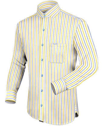Mens Shirts 20 Inch Collar with Italian Collar 2 Button
