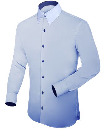 Mens Shirts Slim Fit with French Collar 1 Button