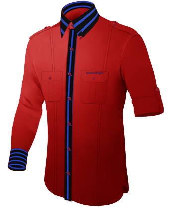 Mens Short Sleeved Shirts with Hidden Button