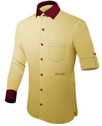 Mens White Formal Shirts with Batman Collar