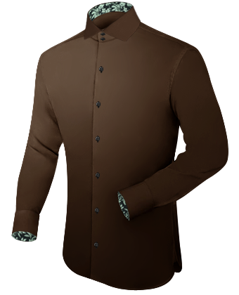 Monogram Shirts For Men with Italian Collar 2 Button