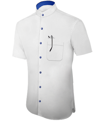 Narrow Spread Collar Shirts with Band