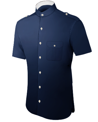 Narrow Spread Shirtv Collars White with Band