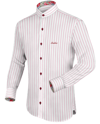 Oxford Button Down White Shirt with Band